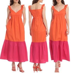 Color blocked maxi dress - worn once!